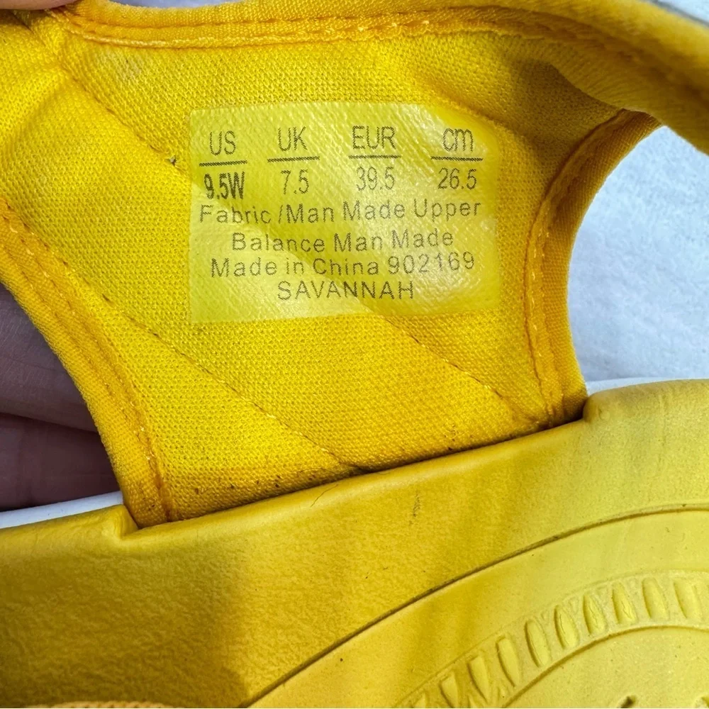 Ryka Yellow Savannah Sport Sandals Contoured Footbed Comfort Arch Support
